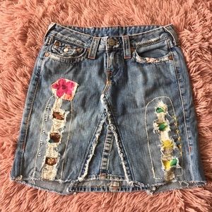 True Religion jean Skirt